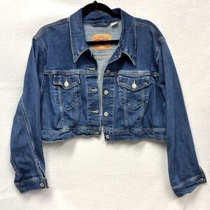 Levi's Classic Cropped Denim Jacket Plus Size Blue Jean Trucker